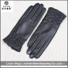 Ladies fashion dress leather car driving gloves